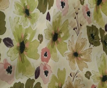 100% Cotton Fabric (Floral Green)